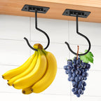 Fitnice 2PCS Self Adhesive Banana Hook Under Cabinet Foldable Banana Hanger