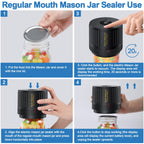 LOVE MOMENT Electric Mason Jar Vacuum Sealer Kit with One Touch Auto-Pause