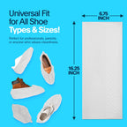 Premium Boot & Shoe Covers Disposable Booties - 100 Pack - Durable, Non-Slip, Non-Toxic, Water Resistant, Recyclable Protectors for Indoor & Outdoor - Large Size Fits Most Shoes