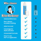 Biter Be Goner Nail Deterrent, Treatment for Kids and Adults, Non-Glossy Invisible Coating, Stop Nail Biting and Thumb Sucking Today, 0.3 Fl Oz