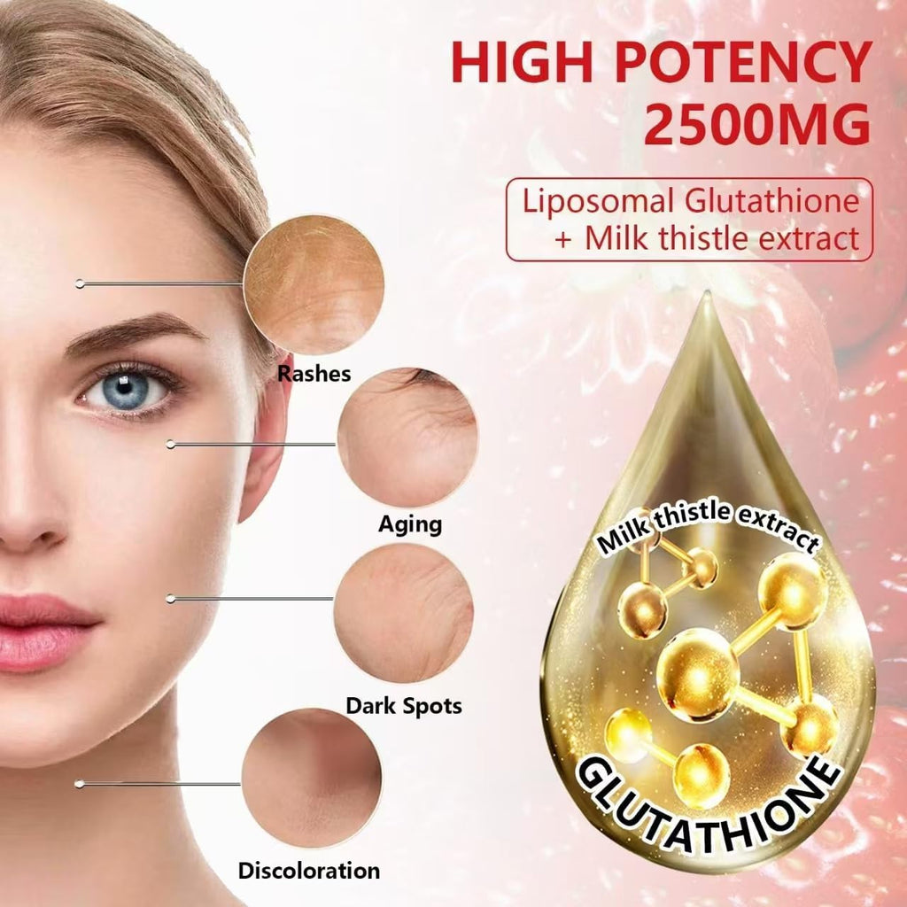 Oakevlp 30 Days Supply 2500MG Liposomal Glutathione Gummies,Enhance 98% Absorption-for Skin whitening & Support Liver Function, Antioxidant for Aging Alleviation