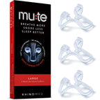 Rhinomed Mute Nasal Dilator for Snore Reduction - Anti-Snoring Aid Solution - Improve Airflow - Comfortable Nose Vents, Breathing Aids for Better Sleep - (Size Large, 3-Pk)