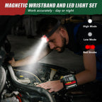 UUP Magnetic Wristband with LED Light Tool Belt Gifts for Men Mechanic
