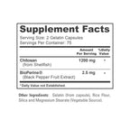 NusaPure Chitosan 1200mg 150 Caps (Non-GMO & Soyfree) with Bioperine