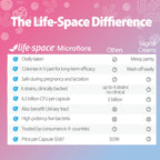 Life-Space Probiotic for Women, 2 Month Serving, Support Healthy Vaginal Microflora & Comfort, Daily Supplement for Women, pH Balance with Lactobacillus rhamnosus, 6.3 Billion CFU & 6 Strains, 60 ct