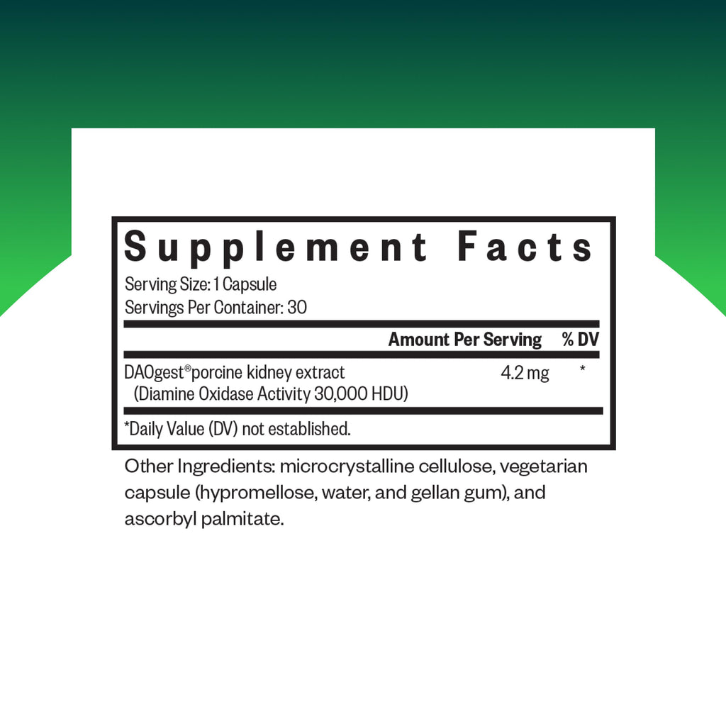 Seeking Health DAO Enzyme - Formerly Histamine Digest, DAO Enzyme Supplement for Histamine Food Intolerance, Supports Digestive Health, Upset Stomach (30 Capsules)*