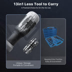 Wesdut 13-in-1 Ratchet Screwdriver Set Tool All in One, [Built to Last] Multi Screw Driver Set Kit, Flat Head, Philips, Torx, Hex, Square, Repair Kit, Man Gift Nut Driver