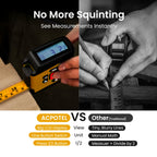 ACPOTEL Digital Tape Measure 16ft, LCD Display, 6 Metric & Imperial Units