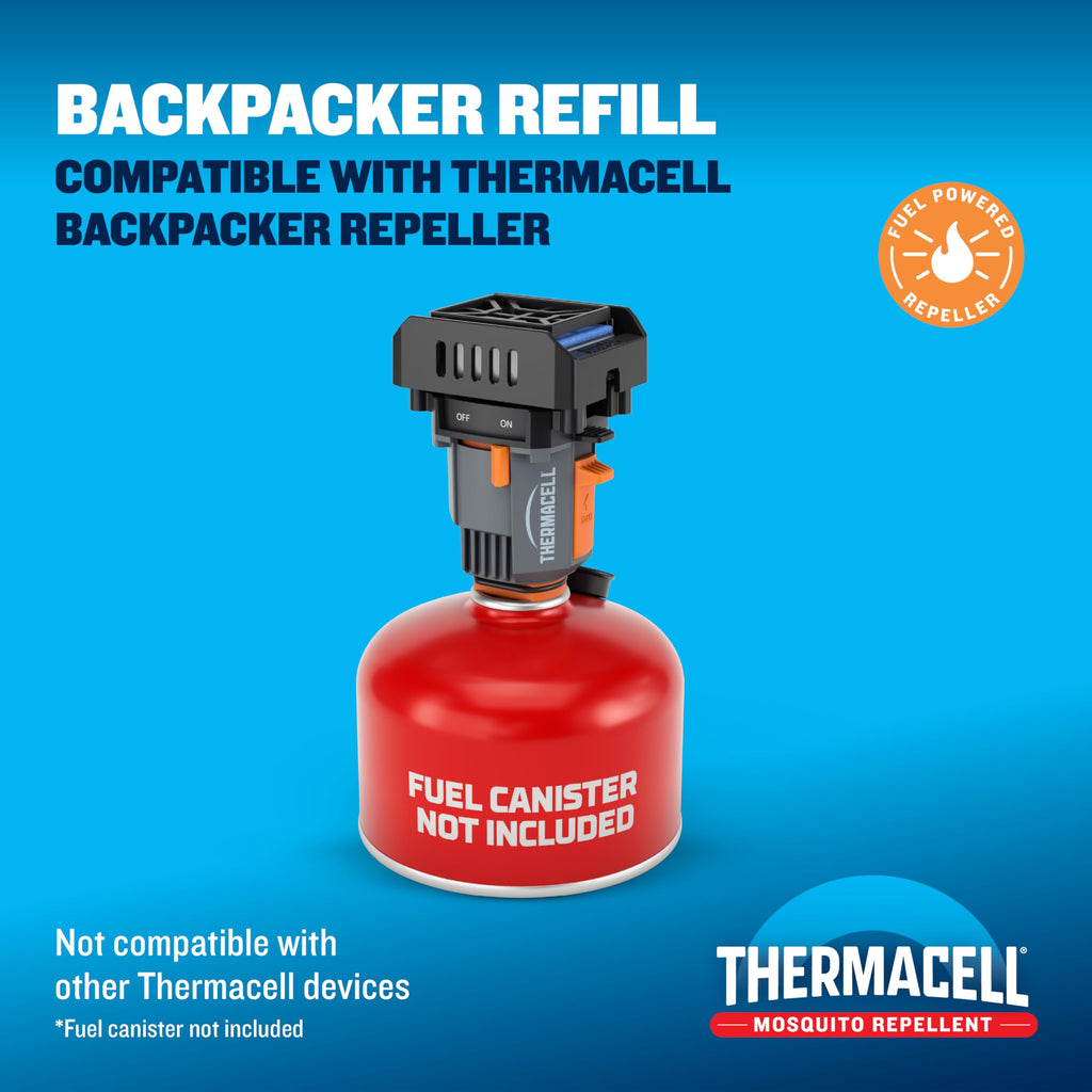 Thermacell Fuel-ZoneGuard Backpacker Mosquito Repellent Mat Refill; 15-FT Zone of Scientifically Proven Outdoor Protection; Fuel-Powered; Patio Shield; 48Hr Refill; Bug Spray Alternative; Scent Free
