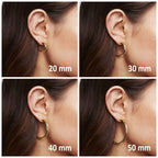 PAVOI Chunky Open Hoop Earrings, 14K Gold Plated, Two Tone Gold, Size 20