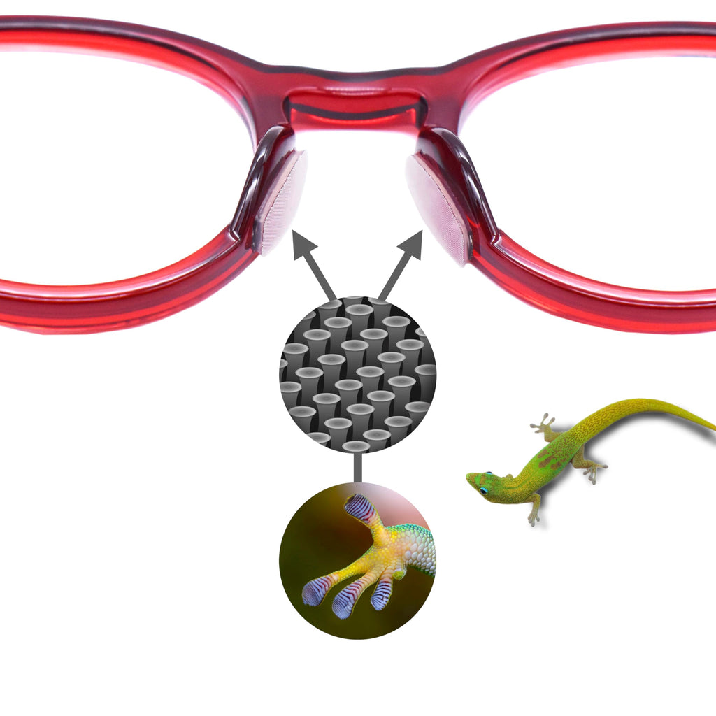 Setex Gecko Grip 1mm Anti Slip Eyeglass Nose Pads, (Bulk Pack 15 Clear Pair) USA Made, 2500 Innovative Microstructured Fibers per Nose Pad, 1mm x 7mm x 16mm