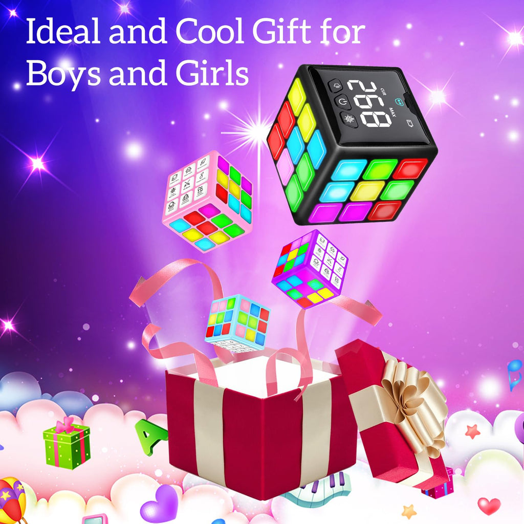 Xinbeiya Rechargeable Handheld Cube with Games, 15 Fun Brain & Memory Games