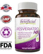 PURELY beneficial RESVERATROL1450-90day Supply, 1450mg per Serving of Potent Antioxidants & Trans-Resveratrol, Promotes Anti-Aging, Cardiovascular Support, Maximum Benefits(1bottle)