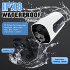 Spopal Portable Shower for Camping, [Upgraded] 10000mAh Rechargeable Camping Shower with 5 Adjustable Speeds,Premium LED Display, IPX8 Waterproof Outdoor Shower Kit for Hiking, Car, Pet, Travel (W)