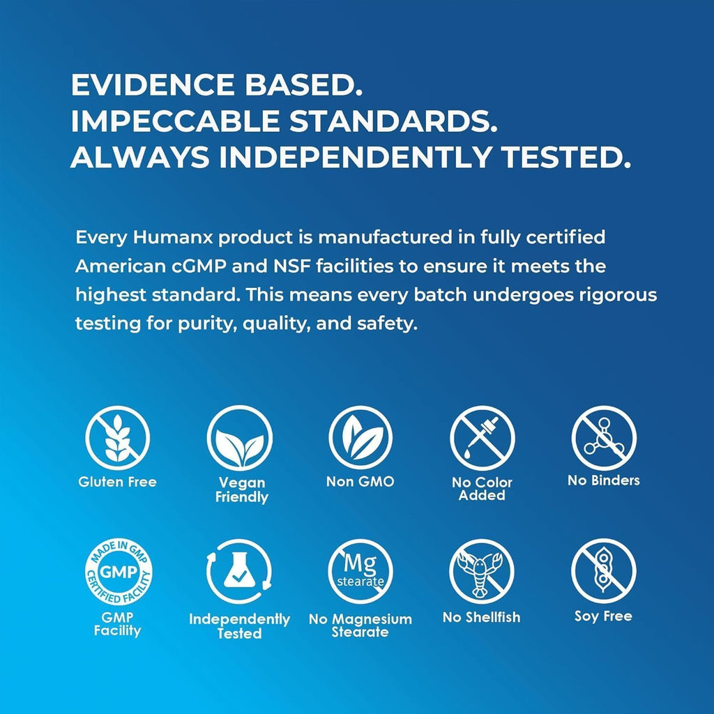 HUMANX Artemisinin 505mg with Bioperine for Greater Absorption - Supports Healthy Aging, Digestion, and Immunity - USA Third Party Tested - Vegan, Non-GMO - Artemisia Annua - Sweet Wormwood Extract