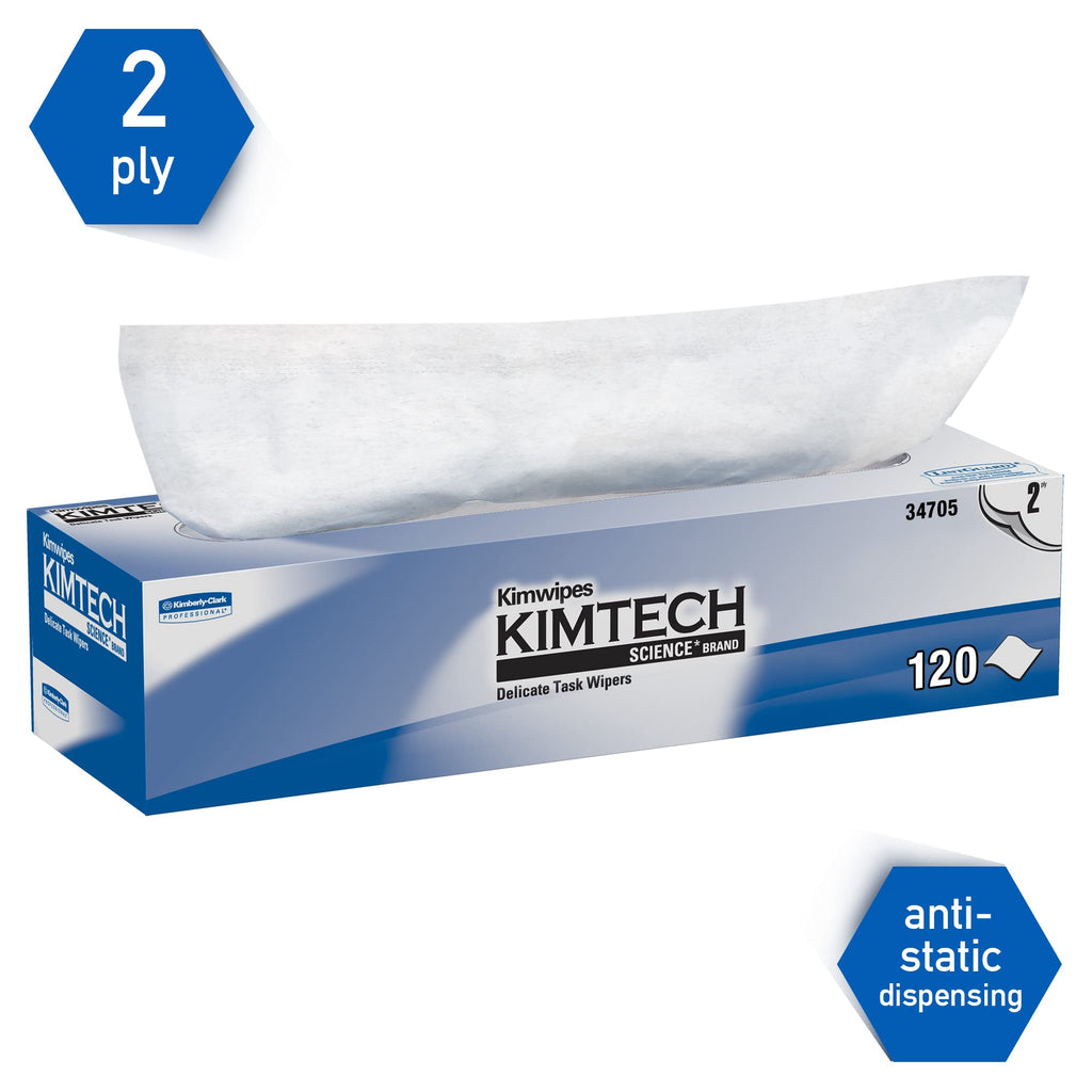 Kimtech Science Kimwipes Delicate Task Wipes, 15 Boxes x 120 Sheets (34705)
