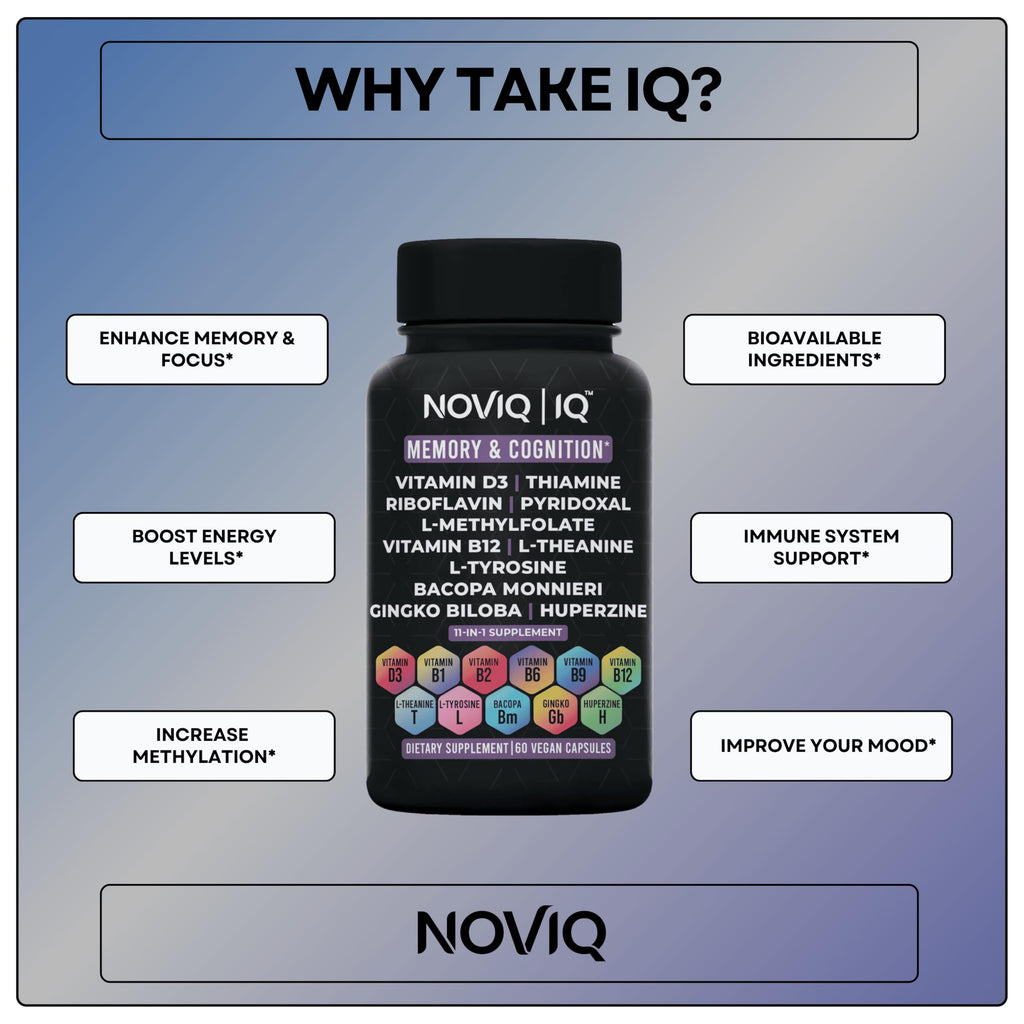 11-in-1 Nootropic Supplement: Supports Memory & Cognition - 100mg Ginkgo 150mg Bacopa 300mcg Huperzine 200mg L-Theanine 150mg L-Tyrosine & Bioactive B-Complex w/ 5-MTHF - 1,100mg+ Serving - 60 Count