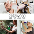 Safe Health Vinyl Disposable Gloves, Latex Free, Powder Free, Clear, Case of 1000, Large, 3.5 mil, Food, Cleaning, Salon, Service, Office, Household, Daily