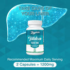 Zingicin TUDCA Supplement 1200mg - 120 Veggie Capsules,Powerful TUDCA Bile Salts Supplements for Liver,Digestion