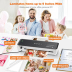 Bonsaii 9 Inch Laminator Machine with 50 Laminating Sheets, Jam-Free Tech