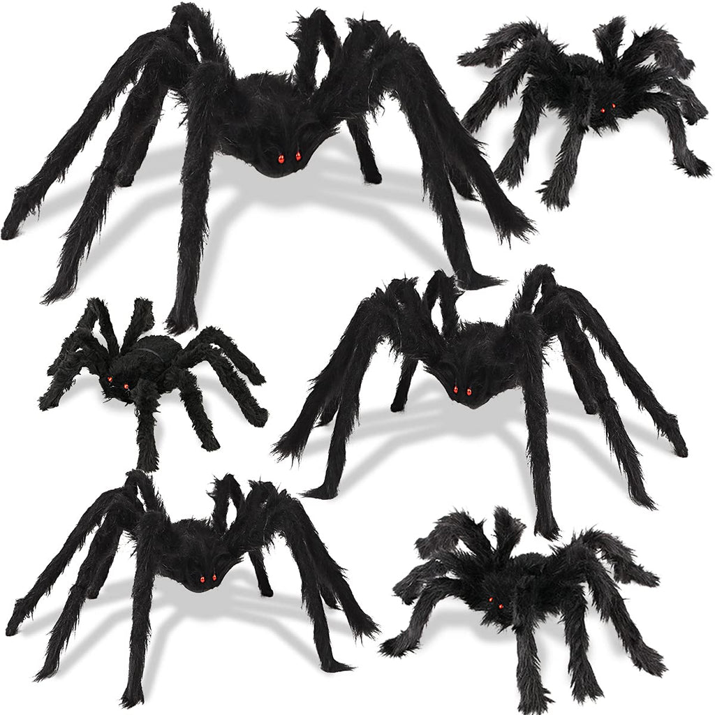 Boogem Halloween Spider Decorations 6 Pack: Giant Spider Outdoor Decoration