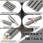Zonon 5 Pcs 3 Inch BBQ Smoker Bullet Weld on Bullet Hinge Carbon Steel Weldable Barrel Hinges Heavy Duty for Swing Door Trailer Ramp