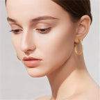 Amoxos Gold Earrings for Women 14K Gold Hoop Earrings for Women