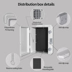 Namunanee Outdoor Electrical Junction Box, ABS Water Resistant Enclosure with Internal Mounting Panel & Hinged Cover (13" H* 9.2" L* 5.6" W)