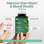 Dr. Fuhrman's LDL Biotect cholesterol lowering supplements | Wholefood & Organic Plant Sterol to help with High cholesterol | Organic pomegranate, amla & chokeberry extracts | 240 caps 60-day Supply