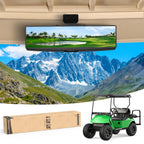 10L0L Golf Cart Mirror Rear View Extra Wide 180 Degree Panoramic for Yamaha EZGO Club Car and Others (With Light Bead)