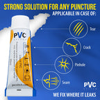 PVC Stitch Heavy Duty Repair Kit for Air Mattresses, Waterbeds, Hot Tubs, Above-Ground Pools, Bouncy Houses, Air Mats, PVC Pipes & Hoses, Punching Bags, and Much More (+ Reinforcing Mesh Cord)