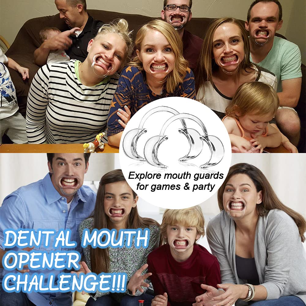 100-Pack Dental Cheek Retractor, Professional Autoclavable Mouth Opener Retractors, 100% BPA-Free, for Dentist, Teeth Whitening, Party, Mouthguard Challenge Game - Size M, Clear