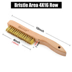 MAXMAN Brass Brush 2Pcs, 10" Soft Brass Bristle Brush, Rust/Weld Cleaner