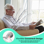 Large Hands Free Magnifying Glass with Light 50 Ultra-Bright LEDs Neck Magnifying Glass with Light Horizontal and Vertical Viewing with Flexible Gooseneck for Reading Sewing Repair Seniors Beading