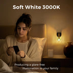 L LOHAS LED Night Lights Plug into Wall, 3000K Soft White LED, Floral Night Lights with Dusk to Dawn Sensor, 0-100lm Adjustable Brightness, for Hallway Bedroom Stairway