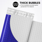 Fuxury Bubble Mailers 4x8" 200 Pack Waterproof Padded Envelopes Self Seal Bubble Envelopes Padded Mailers for Small Business Envelope Mailers Usable Size 4x7 Royal Blue