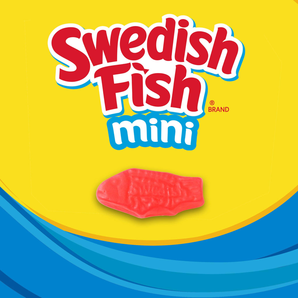 SWEDISH FISH Mini Soft & Chewy Candy, Halloween Candy, 24 - 2 oz Bags
