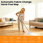 Snap Grip Mini Mop, Cloth Changing Mini Mop, 39 Inch Zero Touch Disposable Lazy Mops with 5 Refill Cloths, Wash-Free Minis Mops for Wet/Dry Floors, Tile, Corners, Home Kitchen Cleaning Essentials (1)