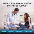 Galvaran Knee Brace with Side Stabilizers for Meniscal Tear Knee Pain ACL MCL Arthritis Injuries Recovery, Breathable Adjustable Knee Support for Men and Women