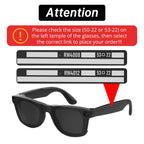 HIBLOKS Polarized Clip-ons for Ray-Ban Meta Wayfarer (RW4008 & RW4012 Large 53-22), Discoloration Clips Compatible with Ray-Ban Meta Wayfarer Gen 2 Protect Your Eyes, Cool and Fashion (Large, Black)