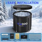 Wxtkkom Ice Bath Tub for Athletes & Adults, 119 Gallon Portable Cold Plunge with Cover, Multi-Layered Recovery Bath for Cold Water Therapy, Indoor Outdoor Home Gym Garage