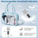 Smart Digital Display Portable Nebulizer for Adults and Kids, Rechargeable with Three Adjustable Mist Levels for Travel and Home Use-0518-NE07B-LUE-A3
