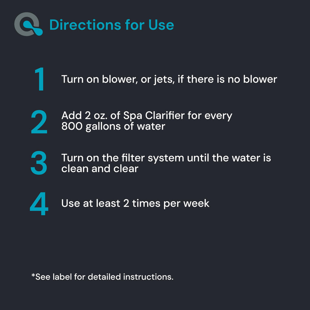 AquaDoc Spa Clarifier & Hot Tub Clarifier for Fast Acting Cloudy Water Treatment - 64oz - to Keep Your Spa Clear & Balanced - Made in USA