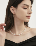 Mameloly Pearl Earrings for Women 14K Gold Plated Sterling Silver 925