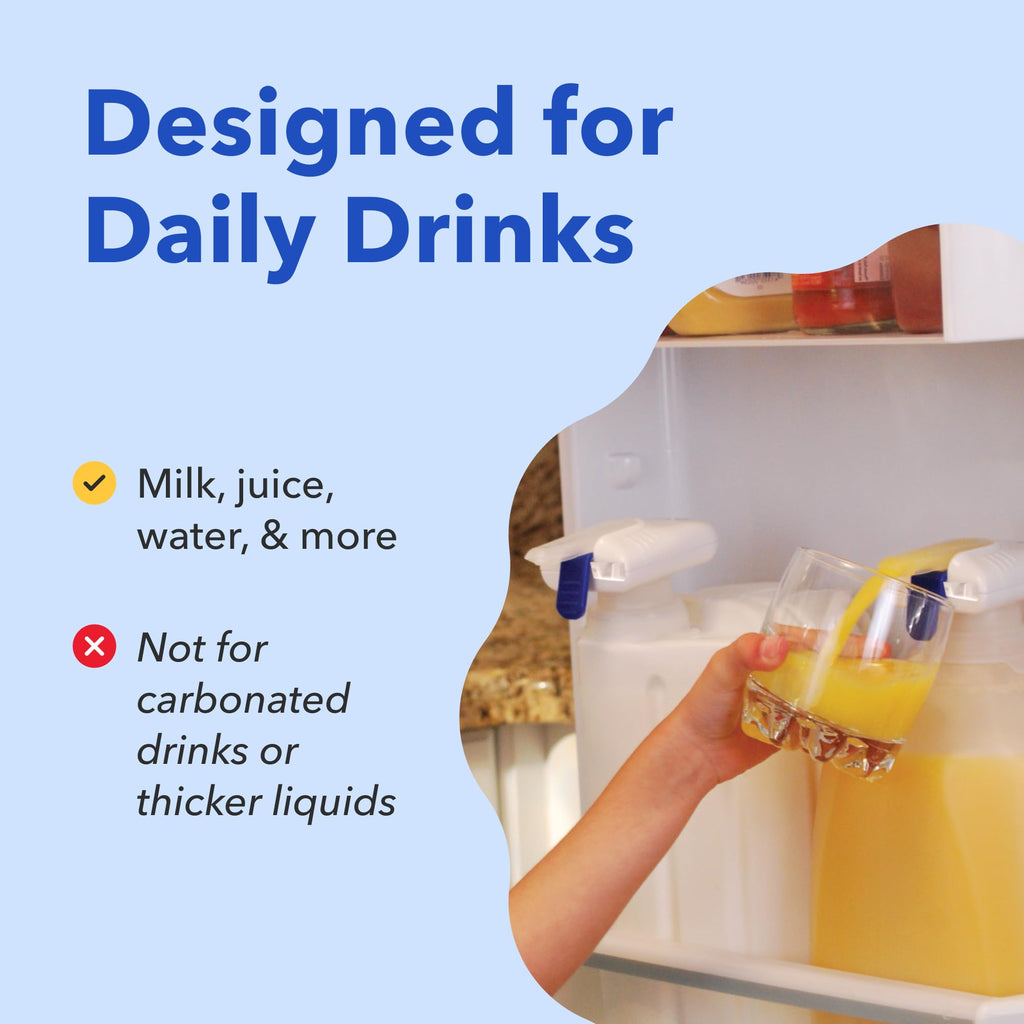 Magic Tap Automatic Drink Dispenser for Fridge, White, 3 Pack, No Spill