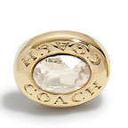 COACH Signature Logo Stud Earrings Crystal 1 One Size