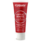 Colgate Optic White Stain Fighter Clean Mint Paste Teeth Whitening Toothpaste, 4 Pack, Anticavity Toothpaste with Fluoride, Enamel Safe Teeth Stain Remover, 3.8 OZ