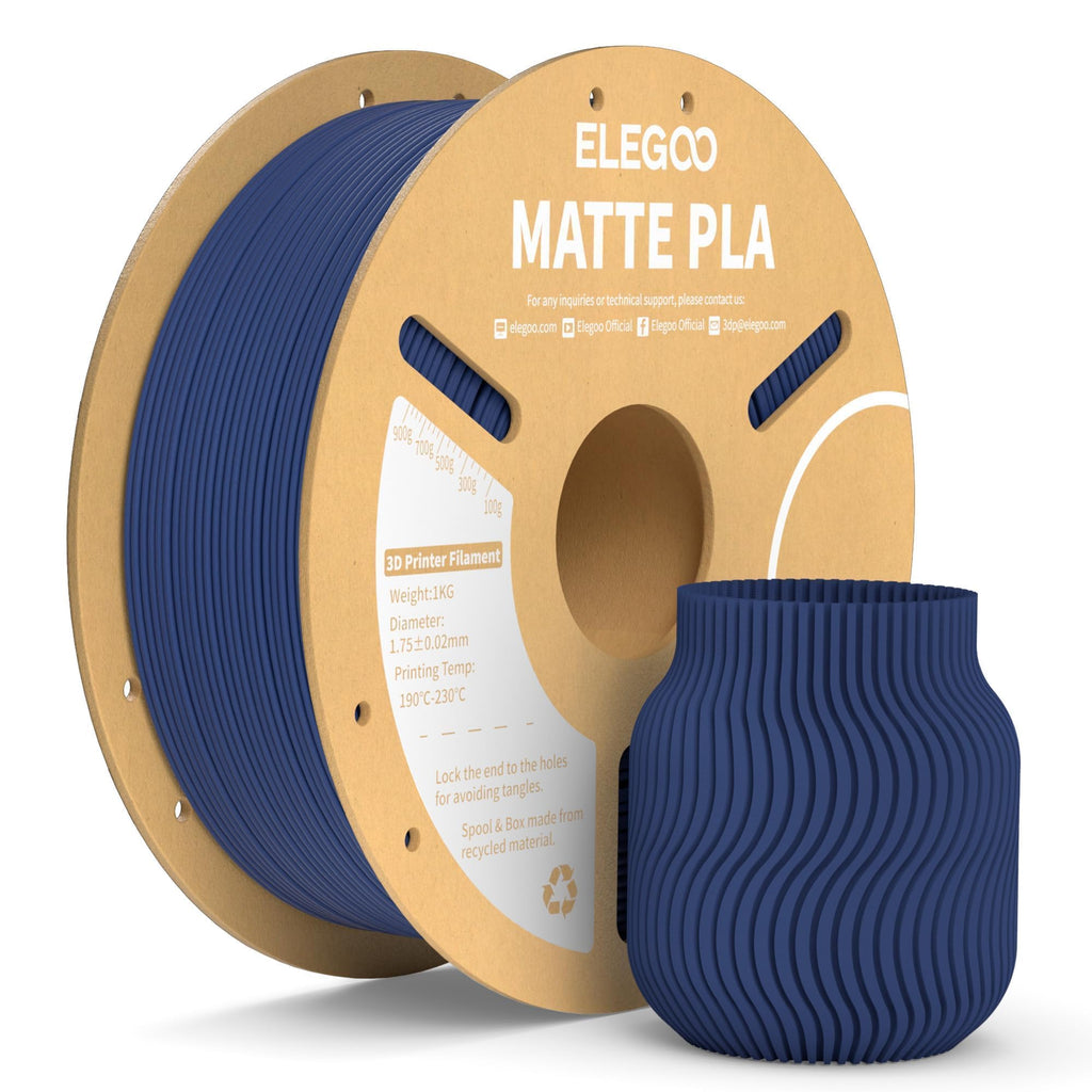 ELEGOO Matte PLA 3D Printer Filament Navy Blue 1KG 1.75mm
