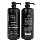 Dead Sea Collection Amber Wood Men’s Body Wash – 3 in 1 Body Wash for Men for Hair, Face & Body – Moisturizing Shower Gel with Dead Sea Minerals – Pack of 2 (33.8 fl oz each)