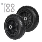 TPXQWL 10" 3.00-4 Flat Free Tire 5/8" Bearing 2.2" Hub for Hand Truck 2PK